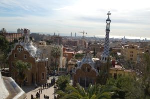 Gaudi designs in Parc Guell