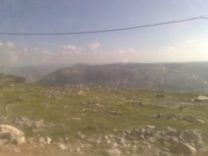 The top of Mount Gerizim, in its east side