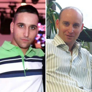 07192014-01s Sergeant Adar Bersano, 20, from Nahariya, and Major Amotz Greenberg (res.), 45, from Hod HaSharon. bubble