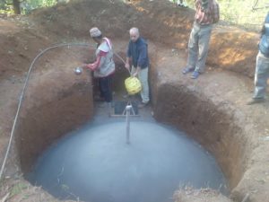 Finishing the Bio-gas reactor concrete dome