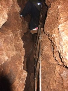 Fatma Climbing The second ladder.