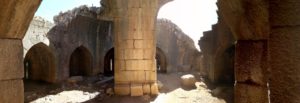 02072015-28 The Octagonal Tower - The tower forms a semicircular projection from the fortress wall. - Nimrod Fortress