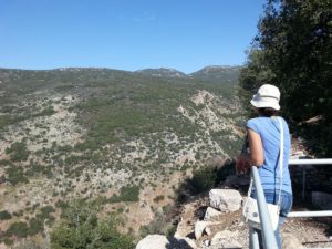 02072015-32 Atzva looking east from the keep Mount Hermon and Wadi Guvta. - Nimrod Fortress