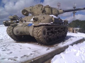 02222015-20 A Sherman Tank of the Harel Armored Brigade from 6 Days War. - Snow