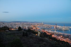 Barcelona from the mountain of Jews (Montjuic)