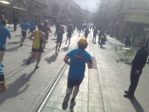 Running half a Marathon in Jaffa street