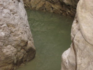 Water puddles in the Judean desert streams