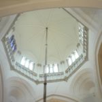 The dome of the church, from inside and outside.