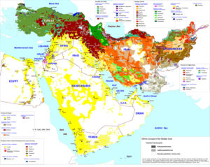 Map of Ethnic groups in Middle East today - Seiks and Piko