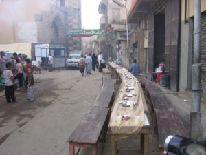 The tables are ready for Ramadan fast break