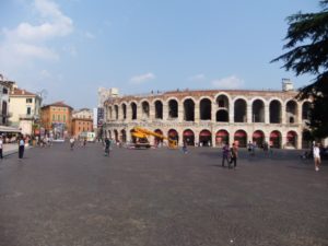 Verona arena We have some a Amphitheater in Israel from the time of the Romans, but none is closed and so impressive =)