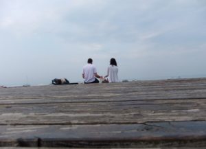 On the Pier on lake Garda - proportion