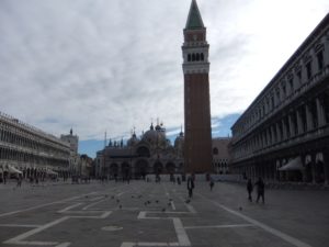 Piazza San Marco with St Mark's Basilica and the St Mark's Campanile