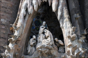 Coronation of Mary on the Sagrada Familia in Barcelona