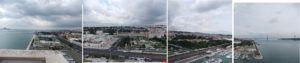 Panorama photos from the bridge over Tagus River