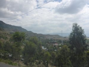 Lalibela on the slopes of the mountains above it, Were asheten maryam sits. time