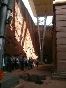 Biete Amanuel Church (House of Emmanuel) from the inner court - Monolithic Churches