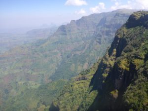 view from the cliff - Semien Mountains