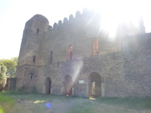 Second building - Asuan Seghediyasu's castle (ruled between 1682-1706) - from outside - Fasil Ghebbi