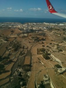 I can imagine it is a view from Judea and Samaria Area, make sense - Israel and Malta are both lies to the shore of the Mediterranean sea.