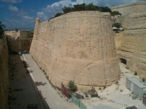 The fortress of Valletta and the main Gate. - Malta