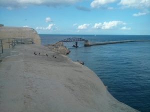 Fort Elmo from the inside and a look to the bay.