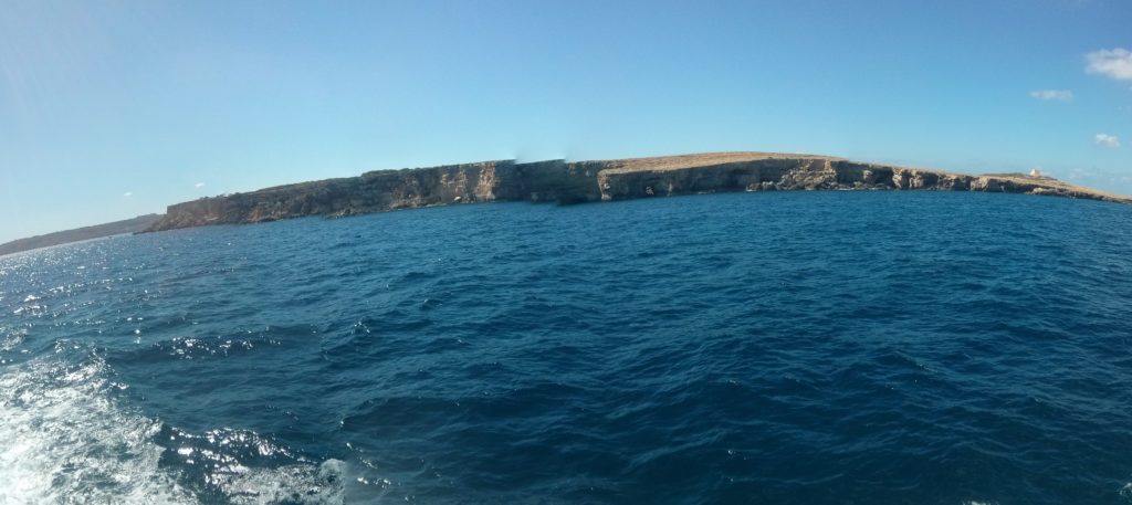 The cliffs on the North-East of Malta main island - Comino
