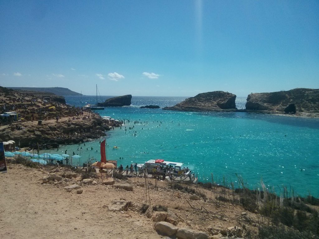Blue Lagoon - packed with tourists but still worth a visit. I guess you understand why it is called the blue lagoon =) - Comino