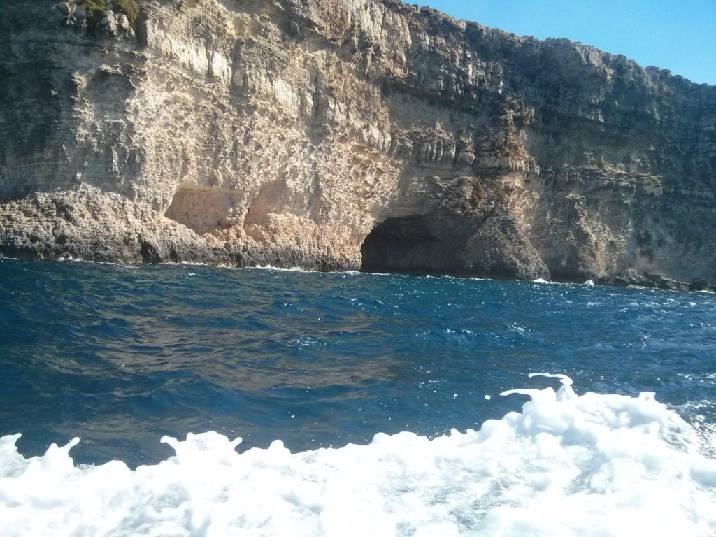 We took a ride in a boat to the caves and grottoes on the other side of the Blue Lagoon - Comino