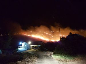 The Fire in the creek below Dolev