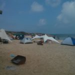 Camping in Dor HaBonim Beach nature reserve in Independence day