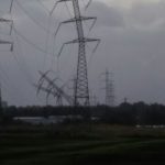 Electric cable support tower fall during the winter - Construction Porn