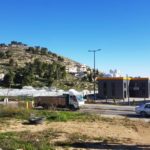 The gas station of El-Fawwar and the hill above it    - South mount Hebron