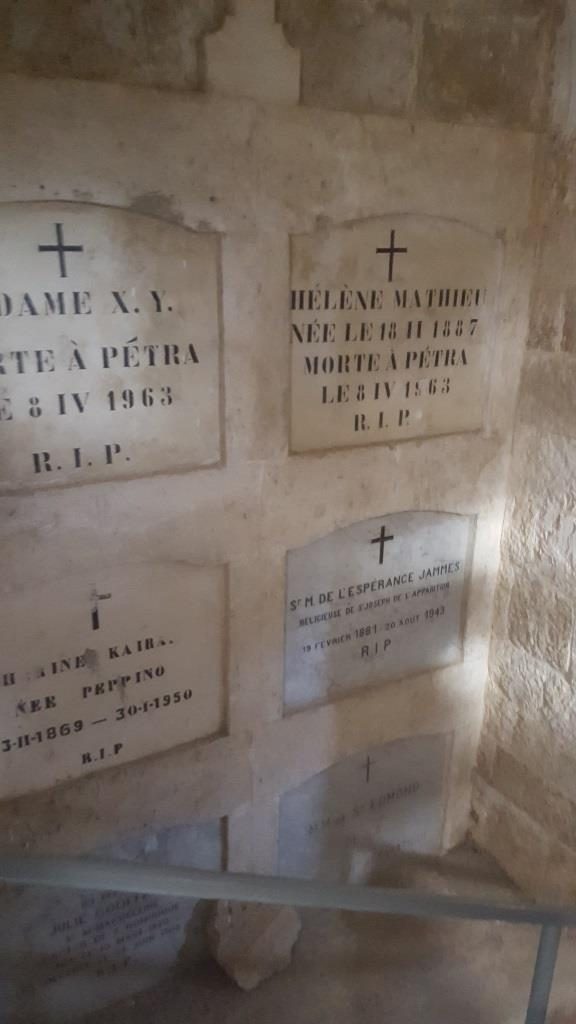 Monks' graves the modern hall in Burial caves in Saint-Étienne Basilica