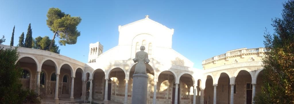 Inside of Saint-Etienne basilica courtyard