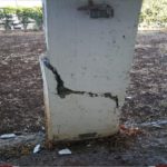 Damage to column in a building in Tiberias from hamal website