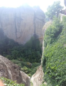 The canyon below the bridge