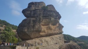 The rock above the entrance to Varlaam monestary