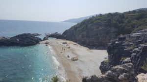 The other beach on the mouth of the stream