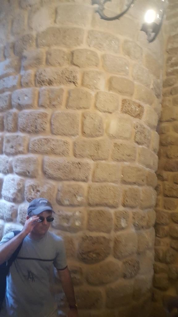 The remains of the gate tower inside Abu-lafia resturant - Jaffa walls