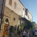 The Ha-Zorfim street (The goldsmiths' road) was the inner road along the city wall. The buildings to the east are built upon Jaffa walls