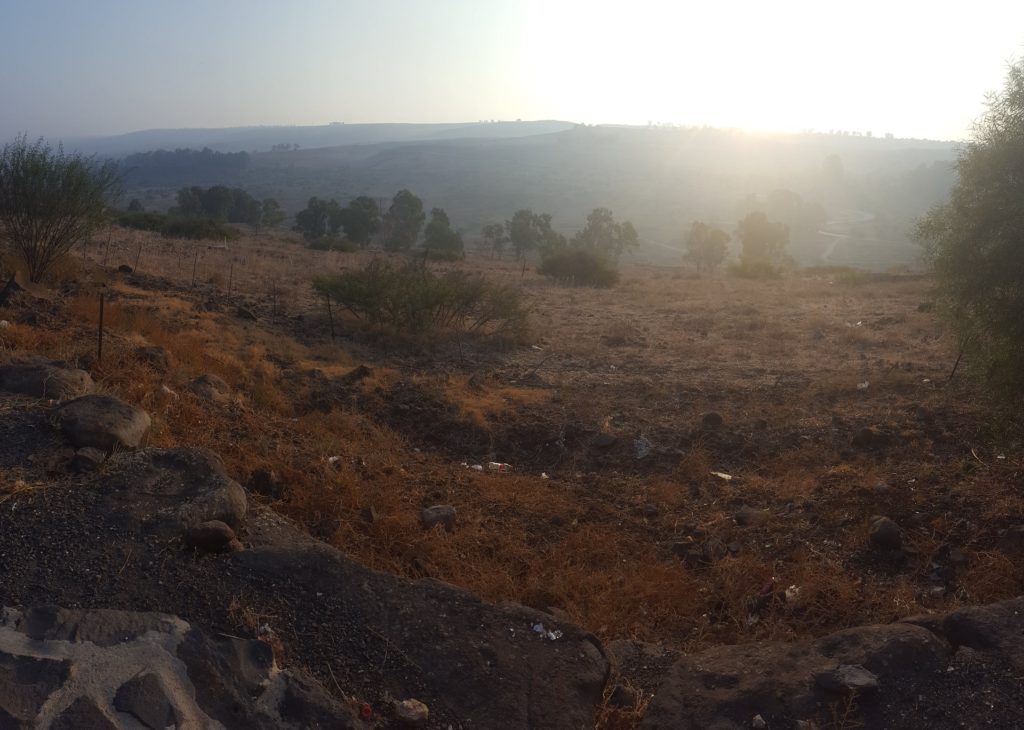 Looking to to the east over the Jordan River