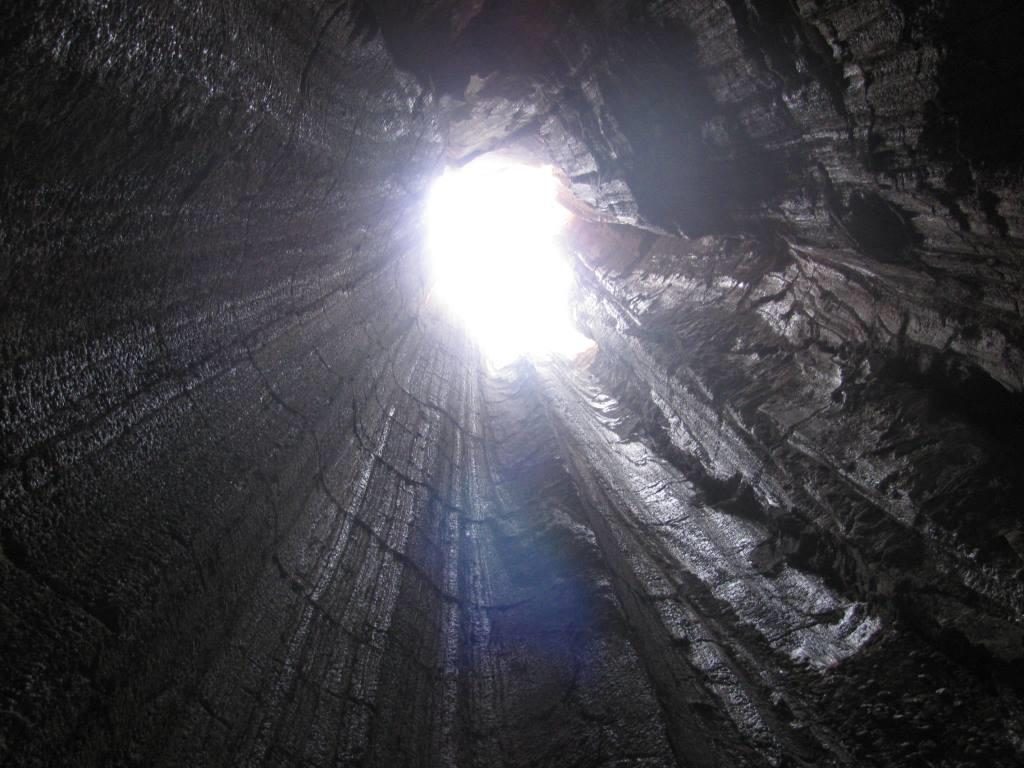 The shaft... Sodom salt cave