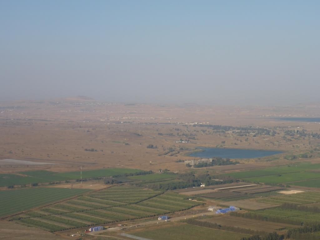 In the distance you can see the Syrian line of Volcanoes - Syria