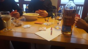 An evening of Yaniv card game and drinking. And cheating... whisky
