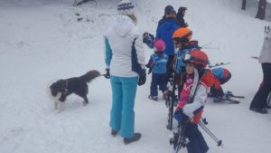 Parents bring the kids in the morning - ski school