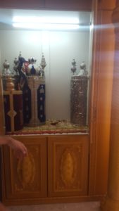 Inside the Torah Ark, with place for the new scroll - Inauguration of a Sefer Torah