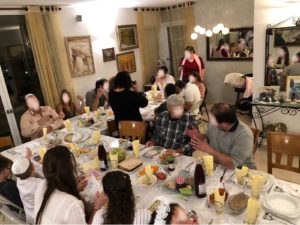 Last year Passover with table with the family from my side