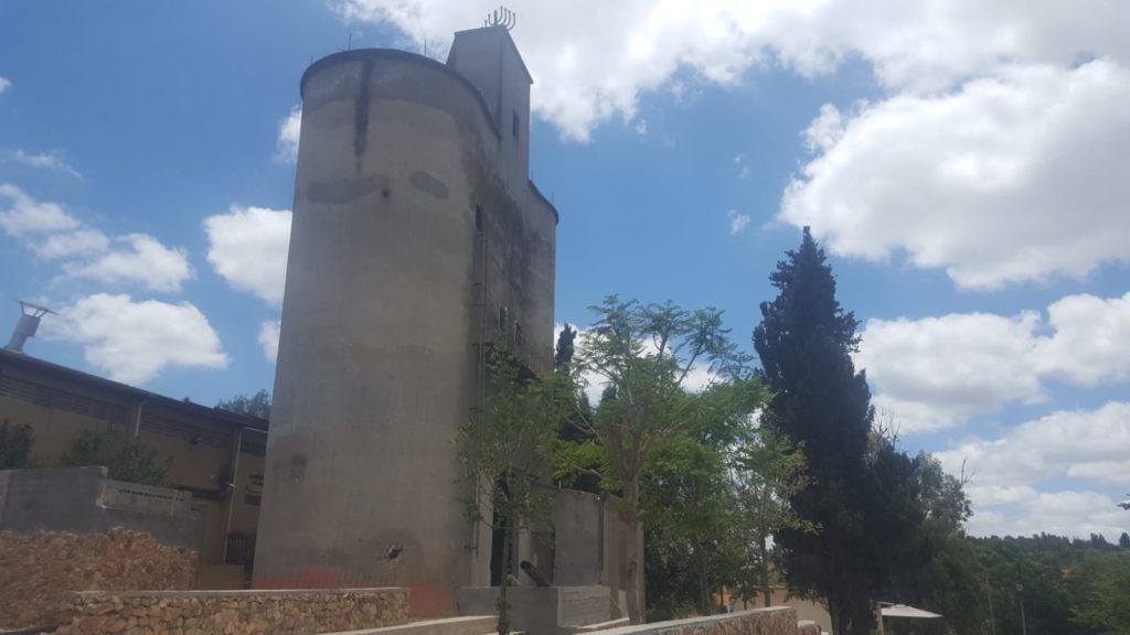 The silo and the building next to it, now house Efrat bakery 3 -1948 trail