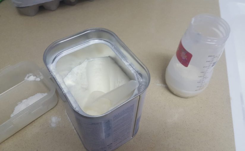 Making a bottle - baby formula